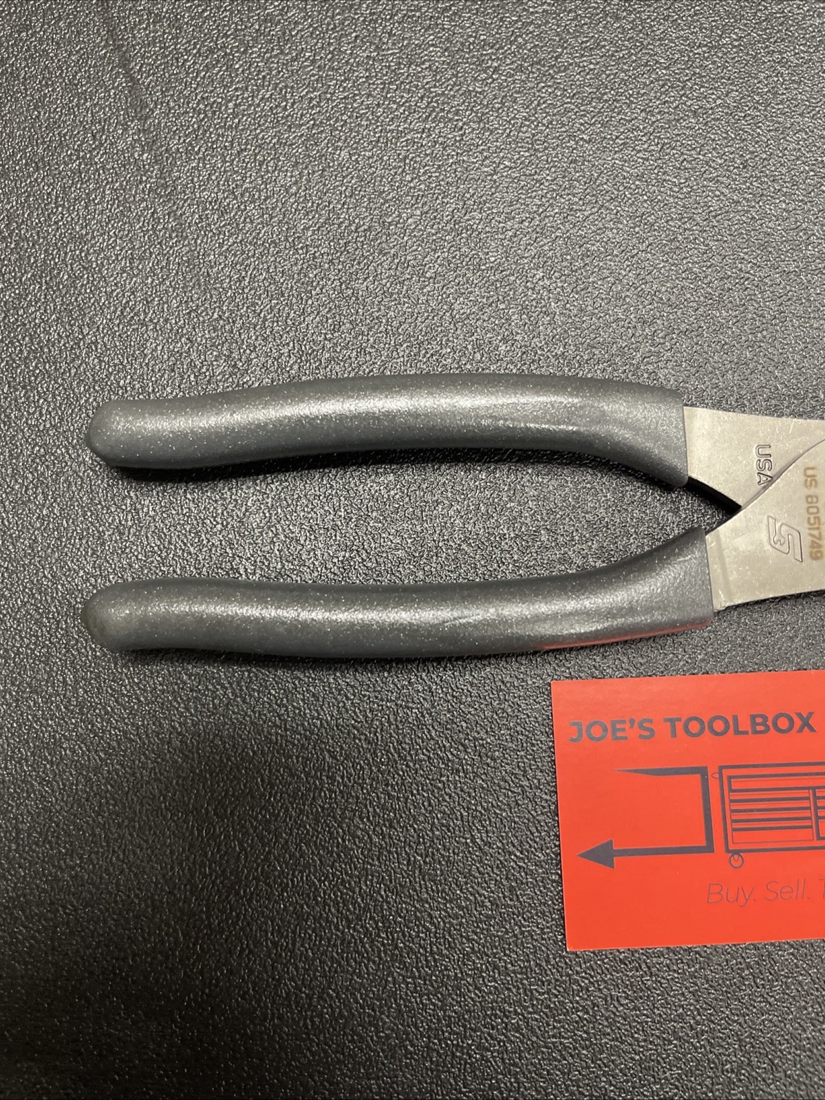 Snap-On Tools USA NEW DARK TITANIUM Grip Long Nose Slip Joint Pliers LN47ACF