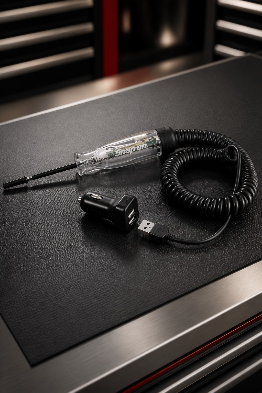 Snap On Tools BLACK 12V Digital Display 0-19.9V Circuit Tester EECT402USB W/USB!