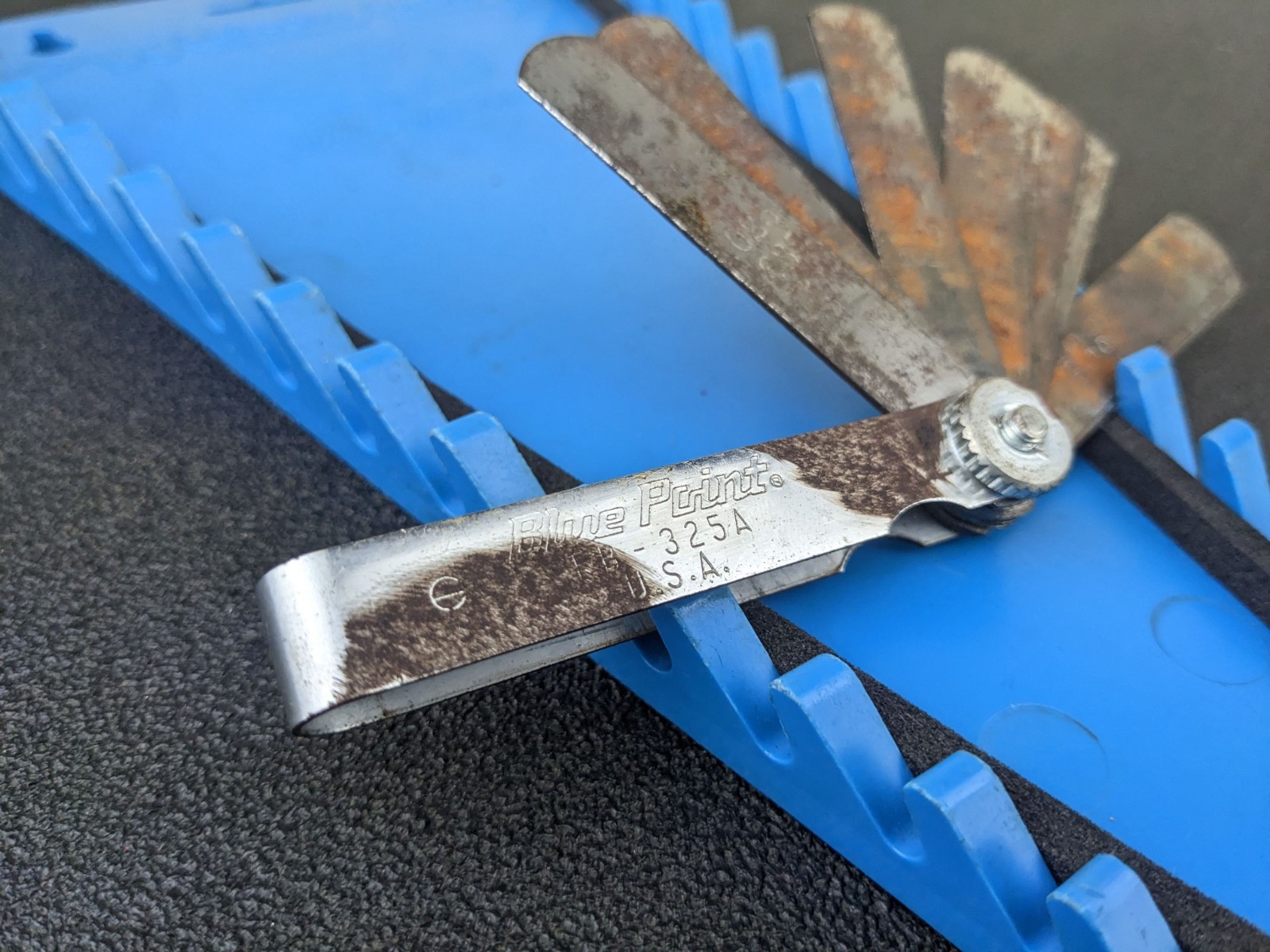 #bl773 Blue Point FB325A Feeler Gauge Set 25 Blades Inches SAE Metric USA