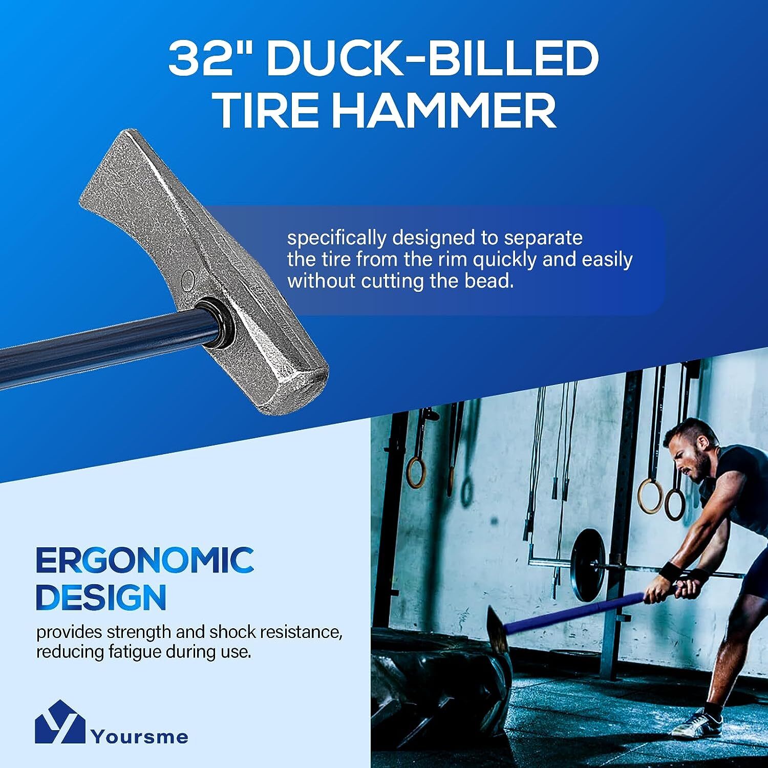 35429 32″ Duck Bill Bead Breaking Hammer For Truck Cars ATV Tractor Tires