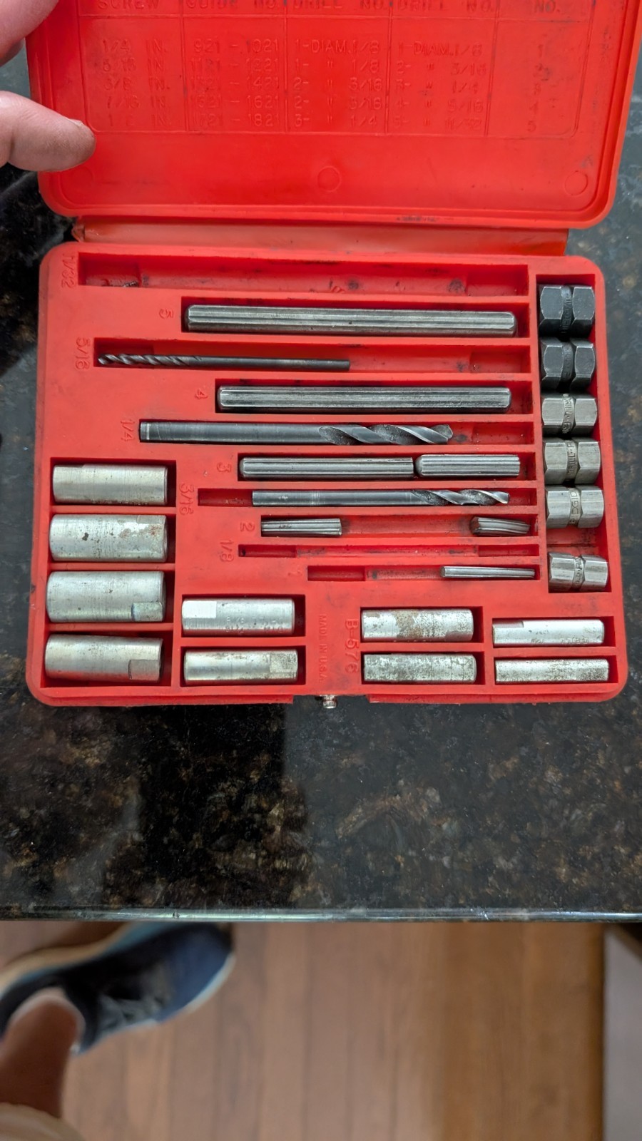 Blue Point Screw Extractor Set No. 1020 Incomplete