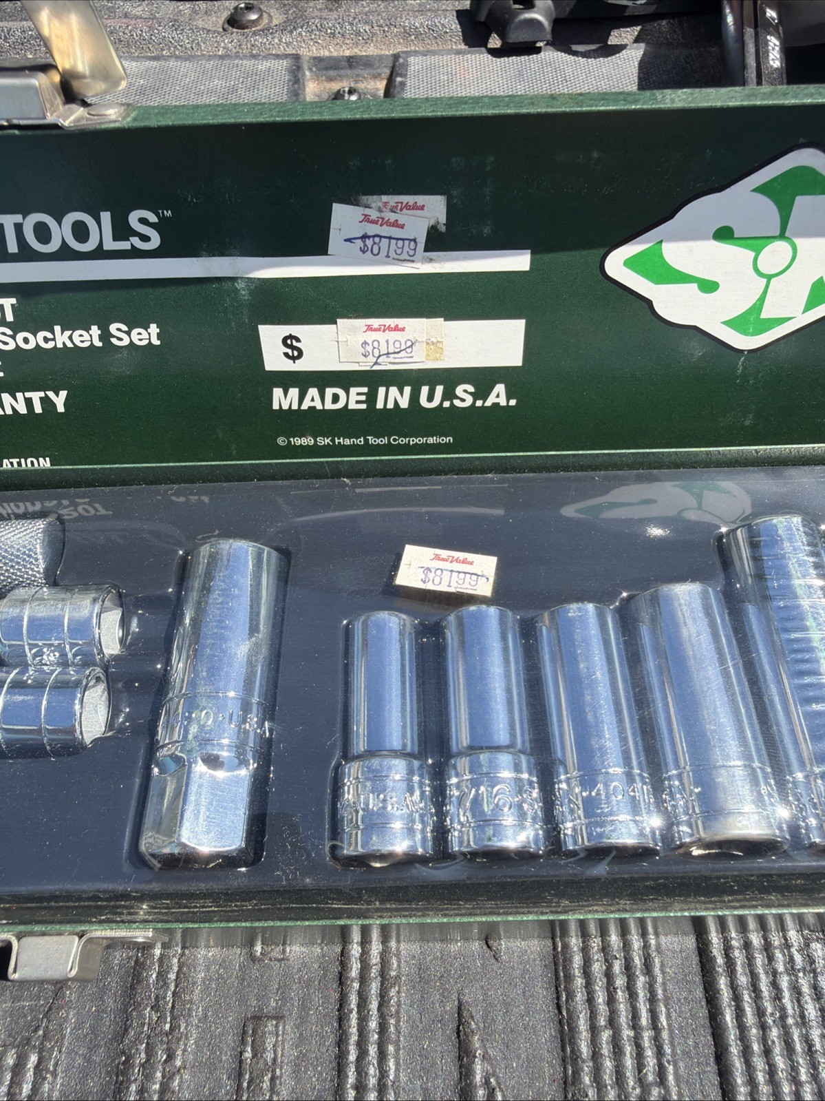 Rare Sk Tools USA 4520t 18pc Socket Tuff1 Ratchet Set SAE S-K Metal Case