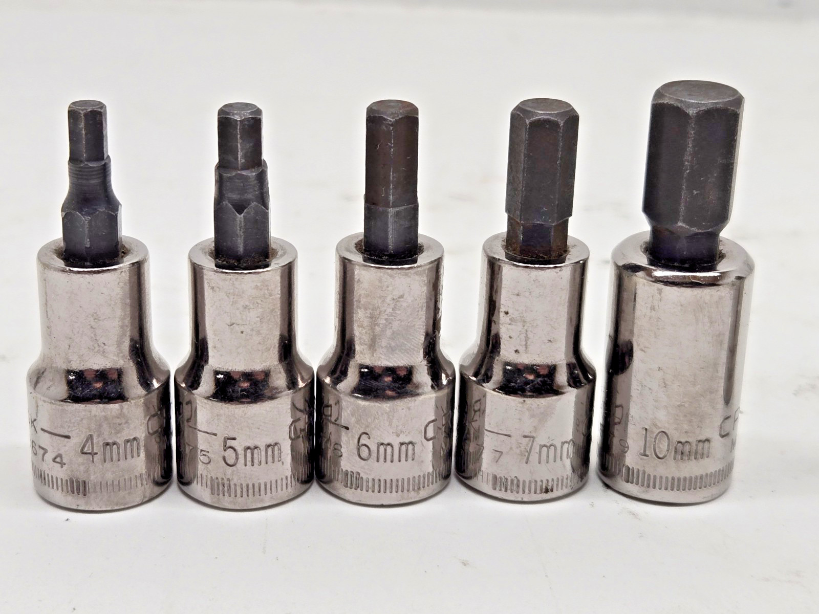 Craftsman USA 3/8” Drive Metric & SAE Hex Bit Allen Key Socket Assortment