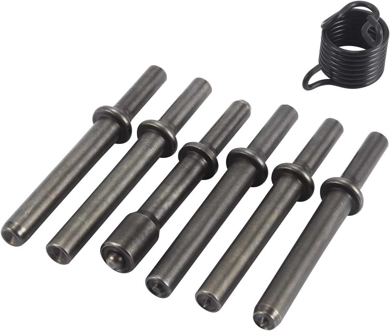 7 Pcs Great Heavy Duty Smoothing Pneumatic Air Rivet Hammer Tools Kit Black
