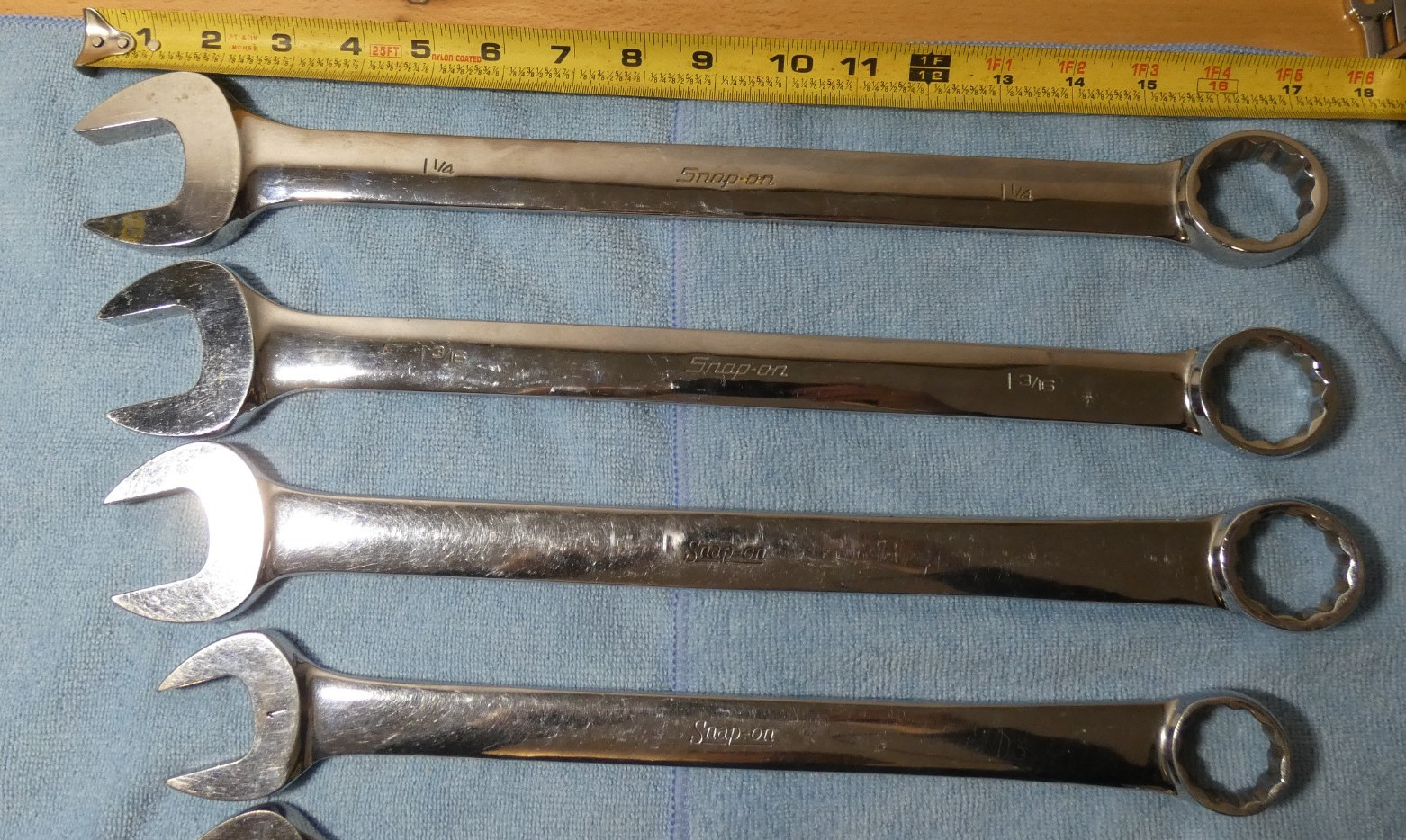 Snap-On 6 Pc. Combo Flank Drive Wrench Set SAE OEX28, OEX30B, OEX32,36,38B, 40B