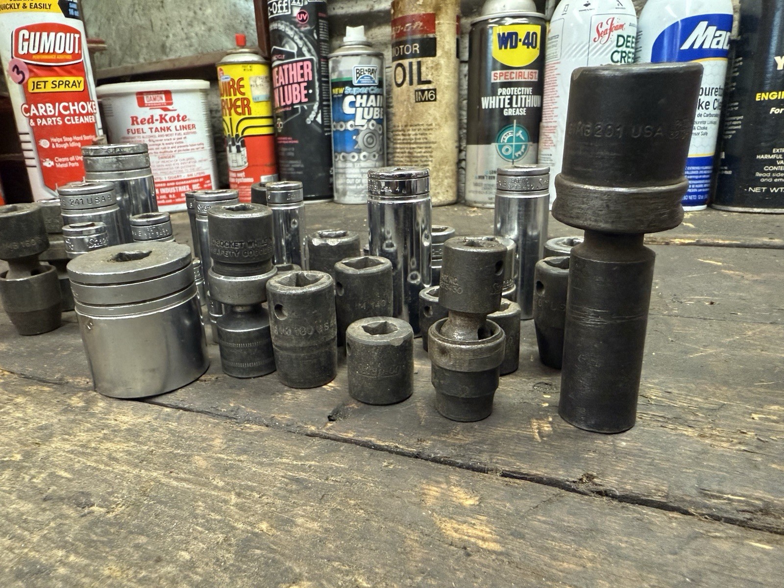 Snap-on Socket Lot 35pc Mixed Sizes SAE Metric Vintage USA Tools Mechanic Set Bu