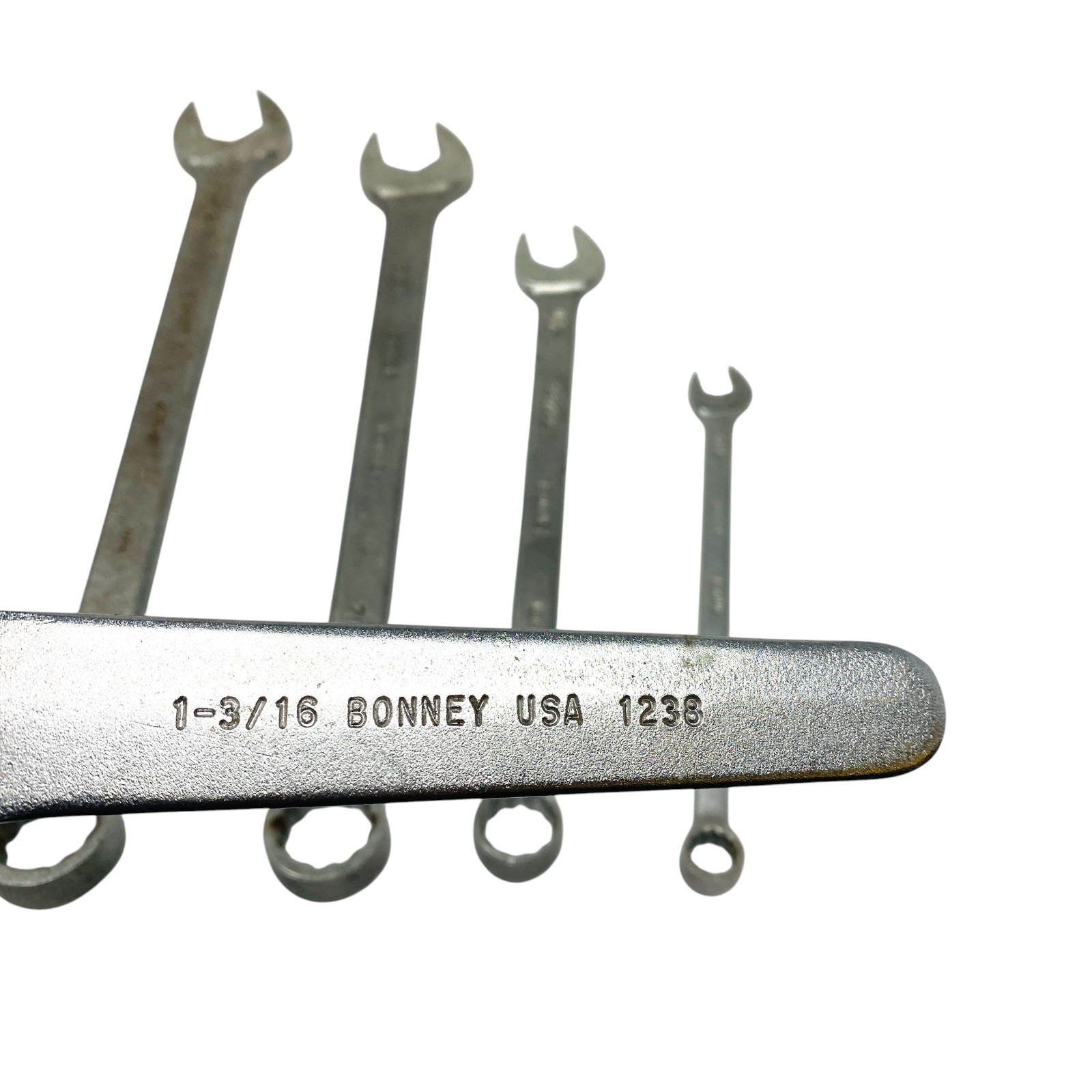 Bonney USA Lot Mixed Combination & Open End Wrench Hand Tool Set, 5 Pcs