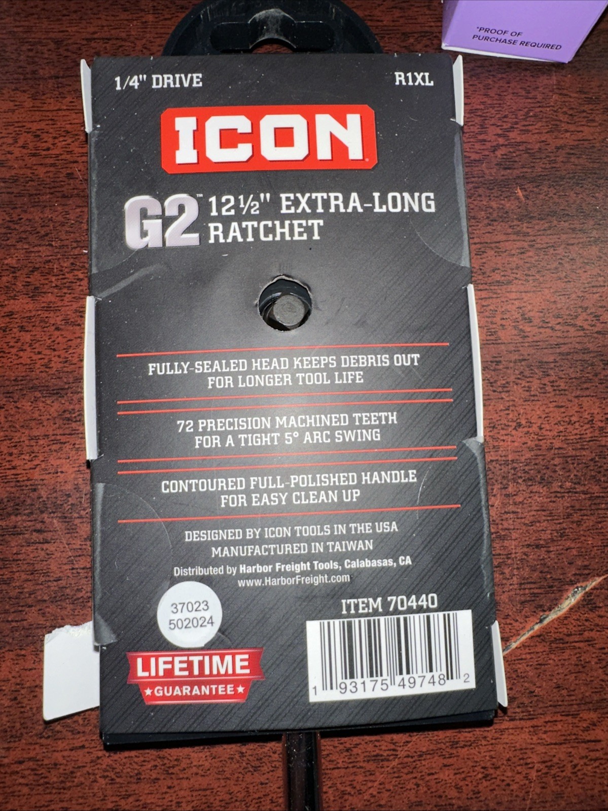 ICON R1XL G2 1/4″ Drive 12.5″ Extra Long Ratchet 70440
