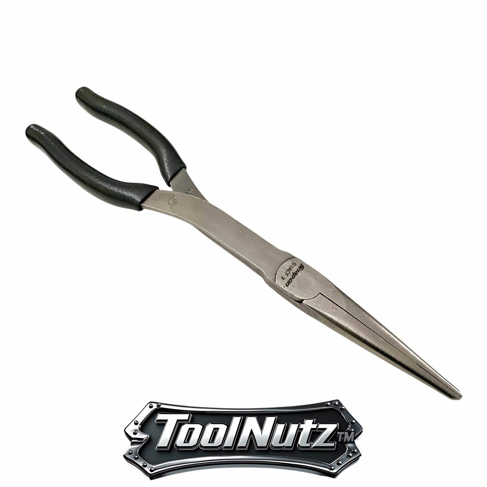 Snap-on Tools NEW 911ACFDT 11″in. GRAY Soft Grip Rounded Jaw Needle Nose Pliers