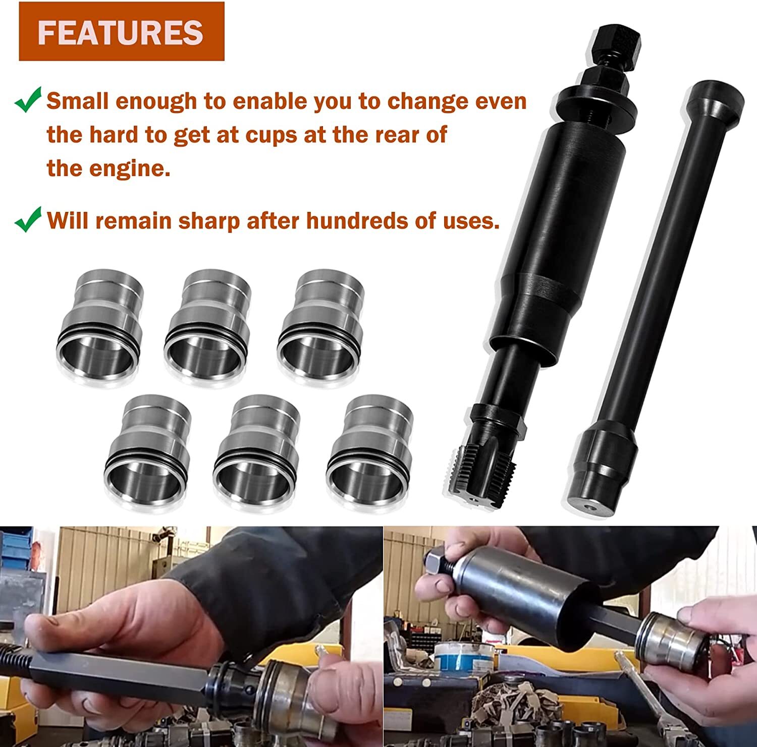 For CAT C7 C9 3126B Injector Sleeve Cup Removal & Installer Tool Kit Caterpillar