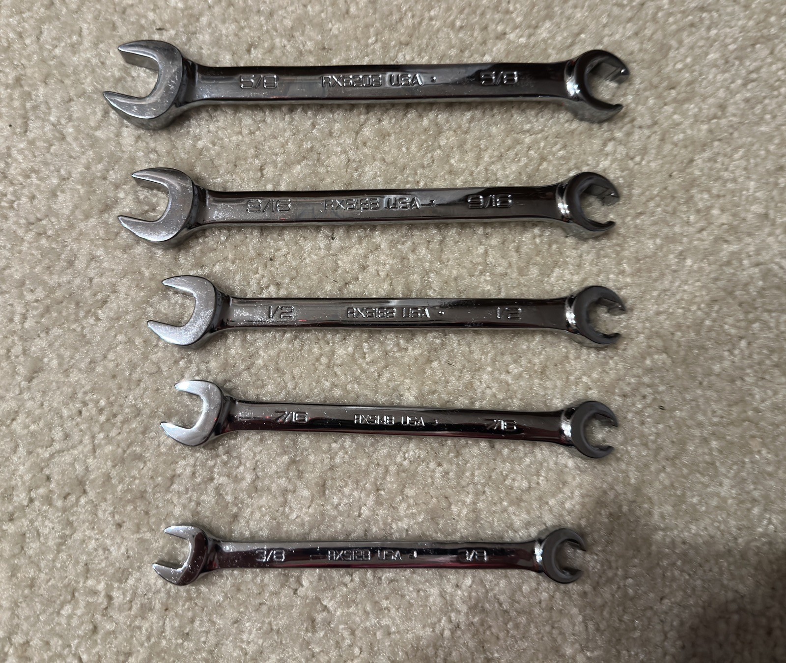 RXS605B – SNAPON STANDARD 3/8 7/16 1/2 9/16 5/8 LINE FLARE NUT TUBING WRENCH