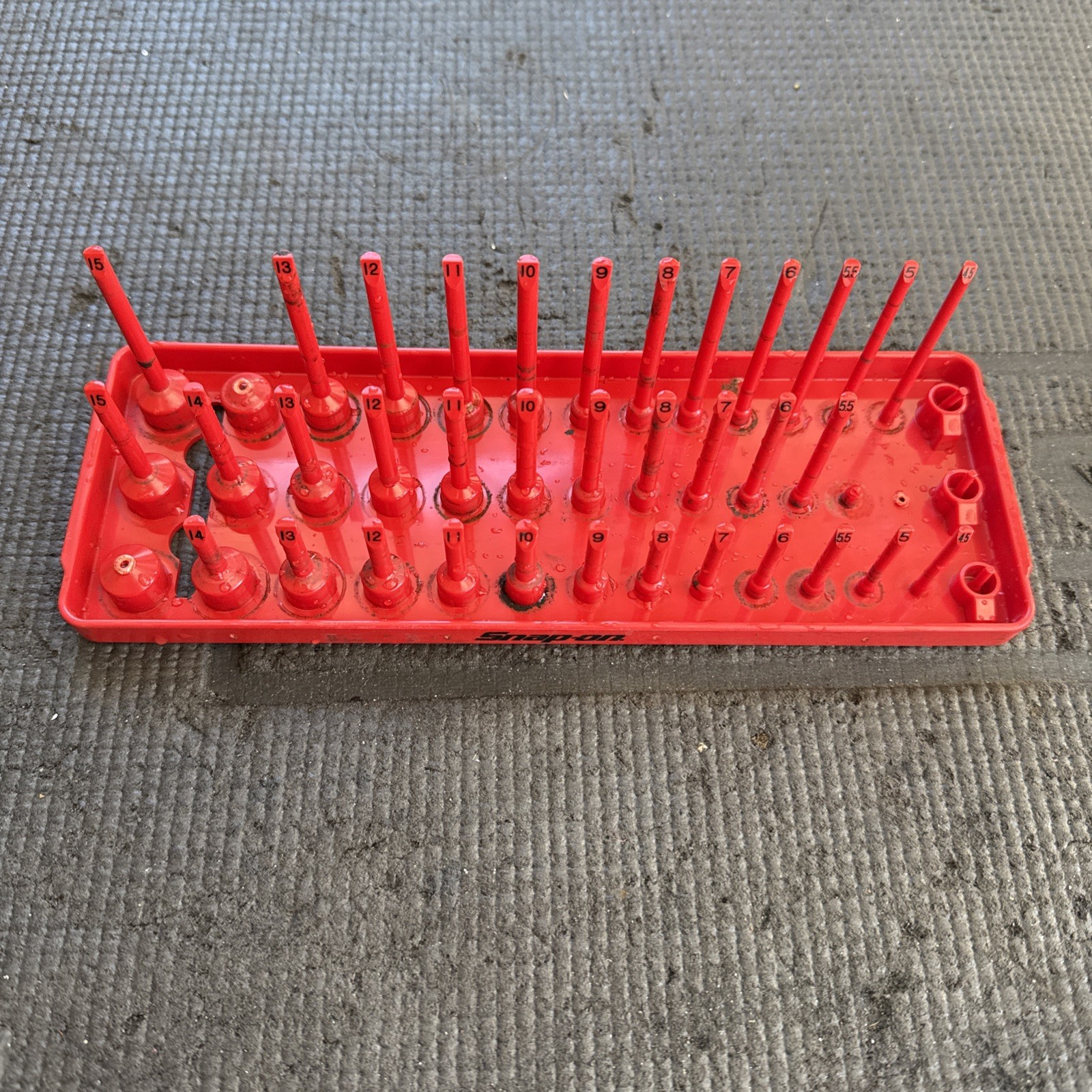 Snap On ka143metrd 1/4″ metric post 3 row socket tray red Broken Piece