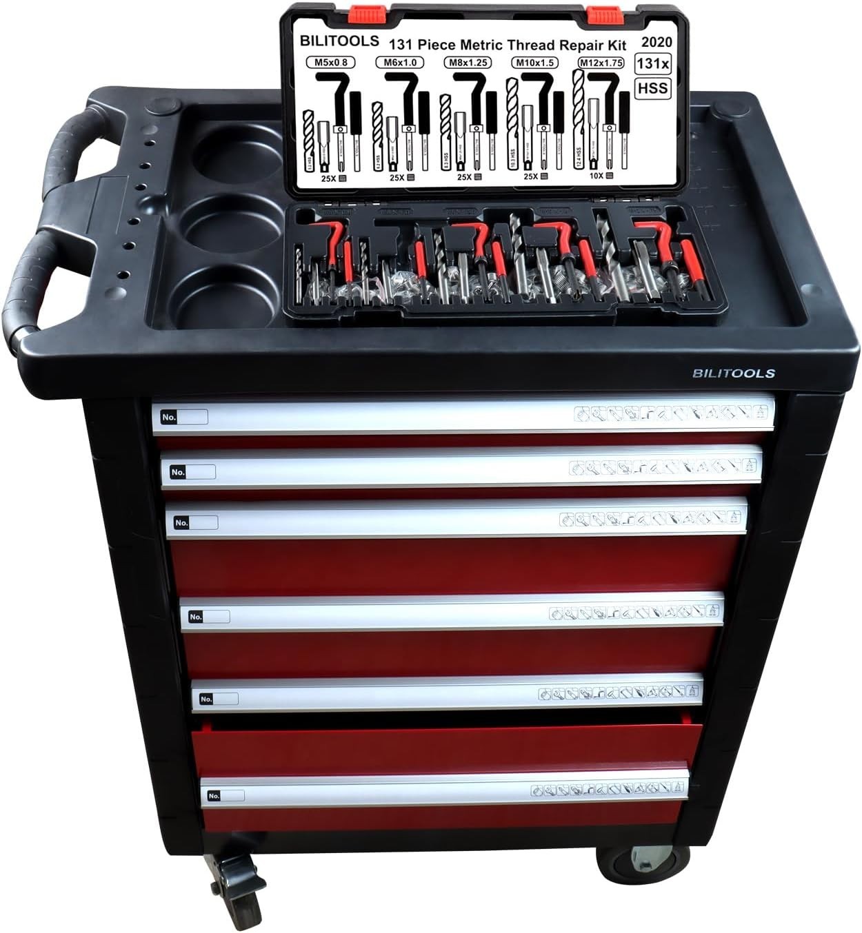 131-Piece Metric Thread Repair Kit | Stainless Inserts