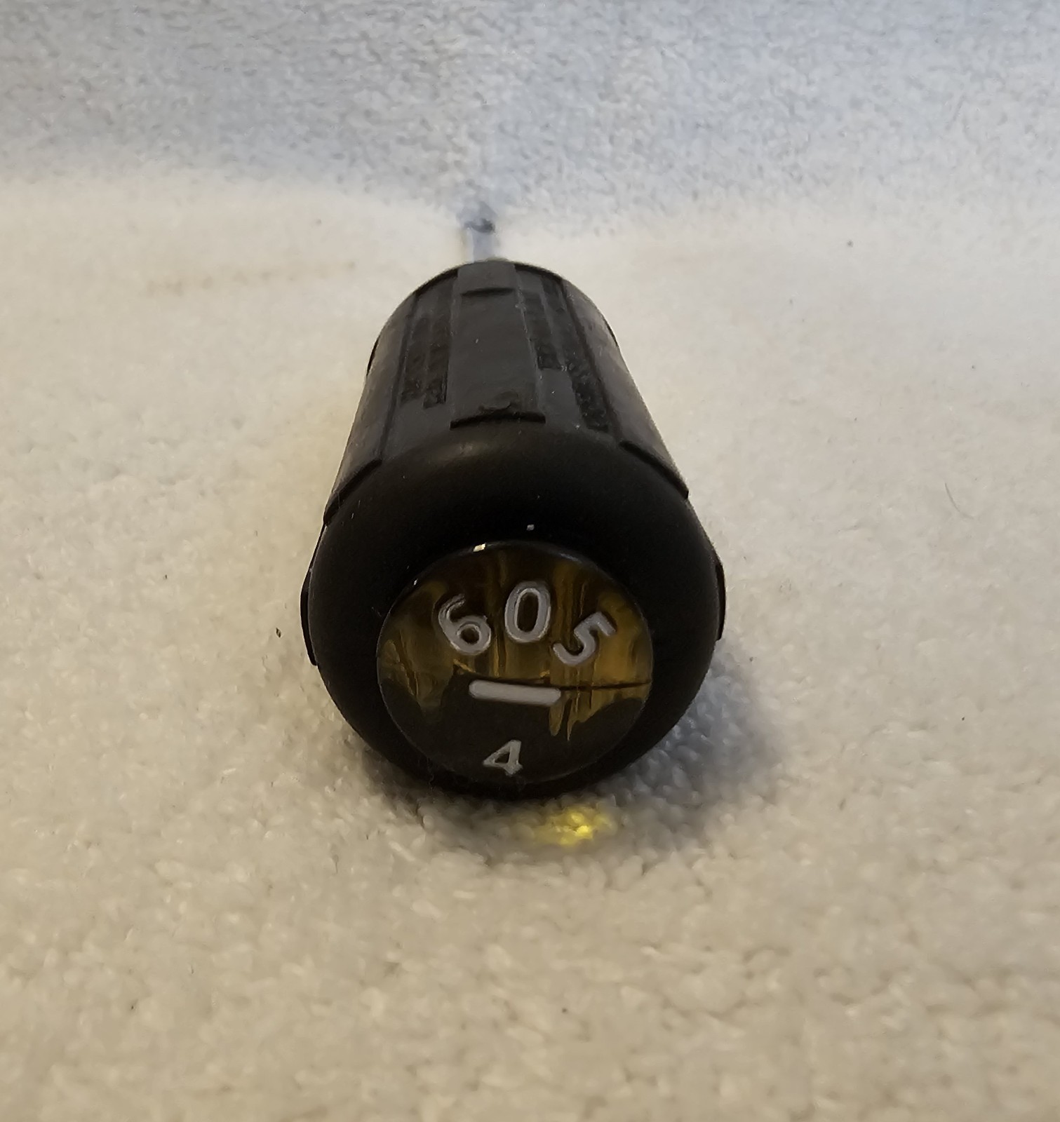 604-4 Klein Tools Long Flat Blade Screwdriver Black / Yellow Handle Round Shank