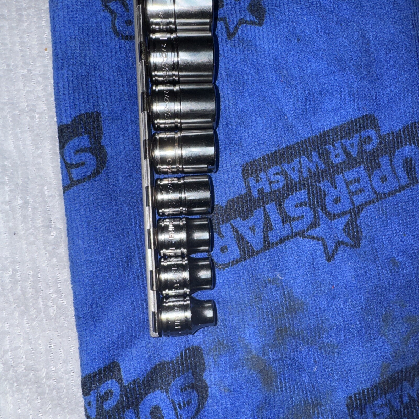 Snap On 3/8 Drive Socket. 7/8,13/16,3/4,11/16,5/8,9/16,1/2,7/16,3/8,5/16,10,11 M