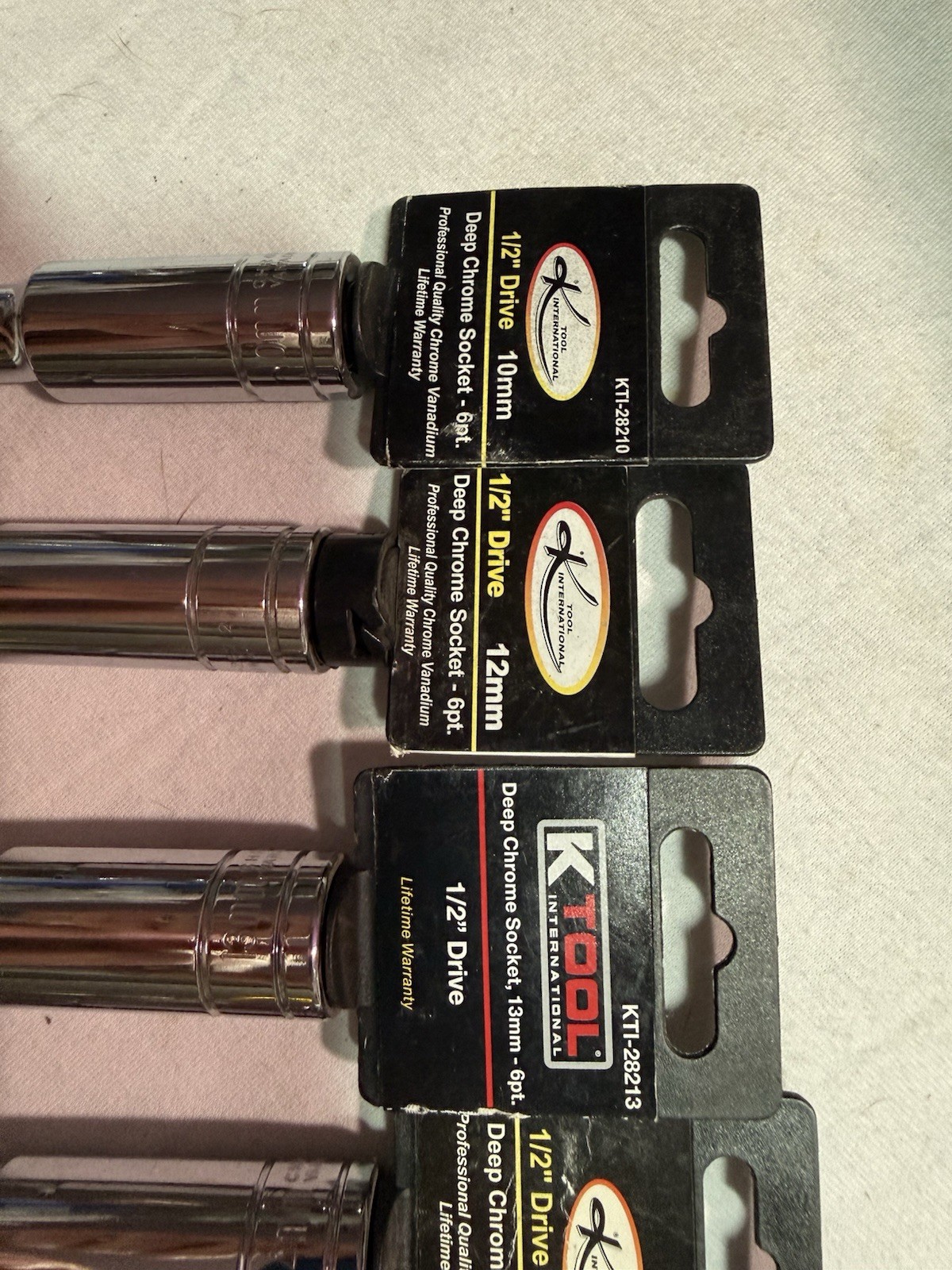 New K Tool 1/2” Drive Deep Metric Socket Set. 17 Pieces From 10mm To 28mm