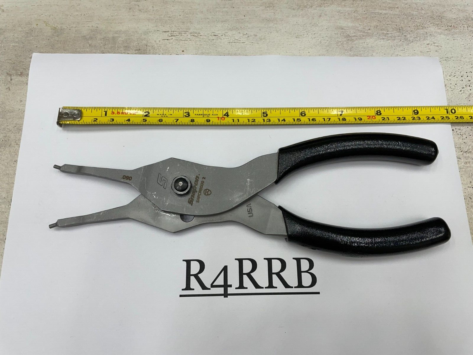 Snap-on Tools USA NEW 3pc BLACK Soft Grip .090 Tip Snap Ring Pliers Lot Set