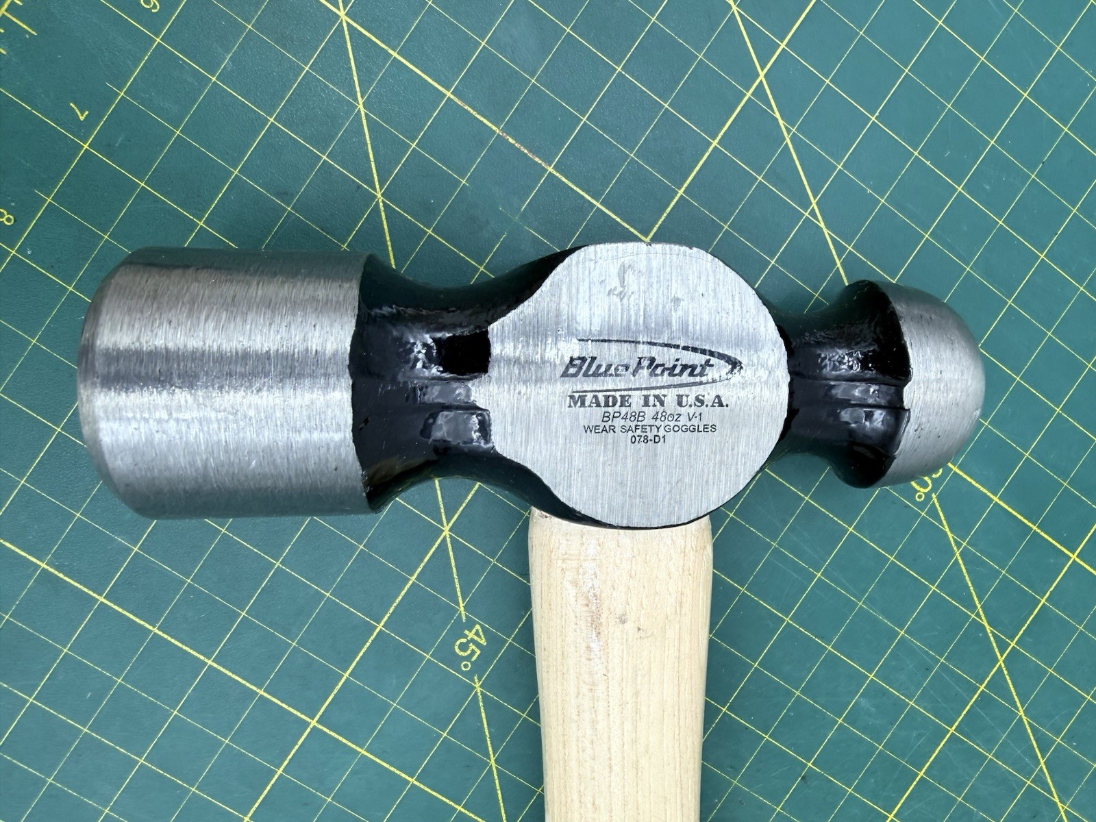 Blue Point BP48B 48oz Wooden Handle Ball Peen Hammer – Made In The USA – NEW!