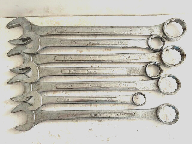 Large Combination Wrenches 2″ to 1-1/8″ Job Smart Set of 7