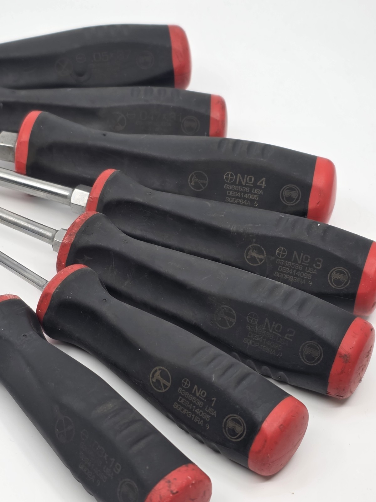 Snap-on Tools Screwdriver Set Phillips & Flat Head SGD Series 7 Pieces USA T-1-2