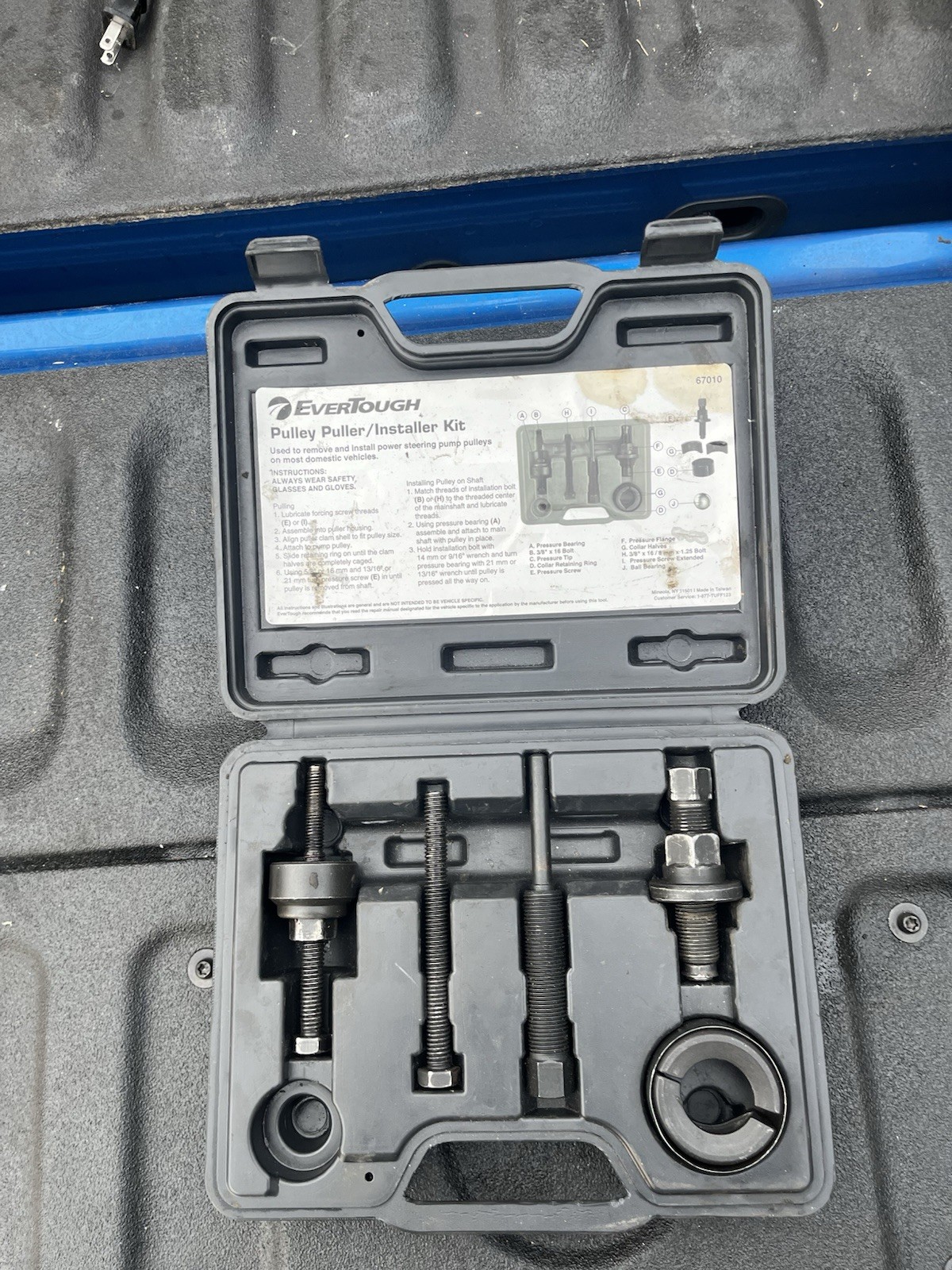 EverTough 67010 Pulley Puller & Installer Kit Power Steering Pump Tool Set
