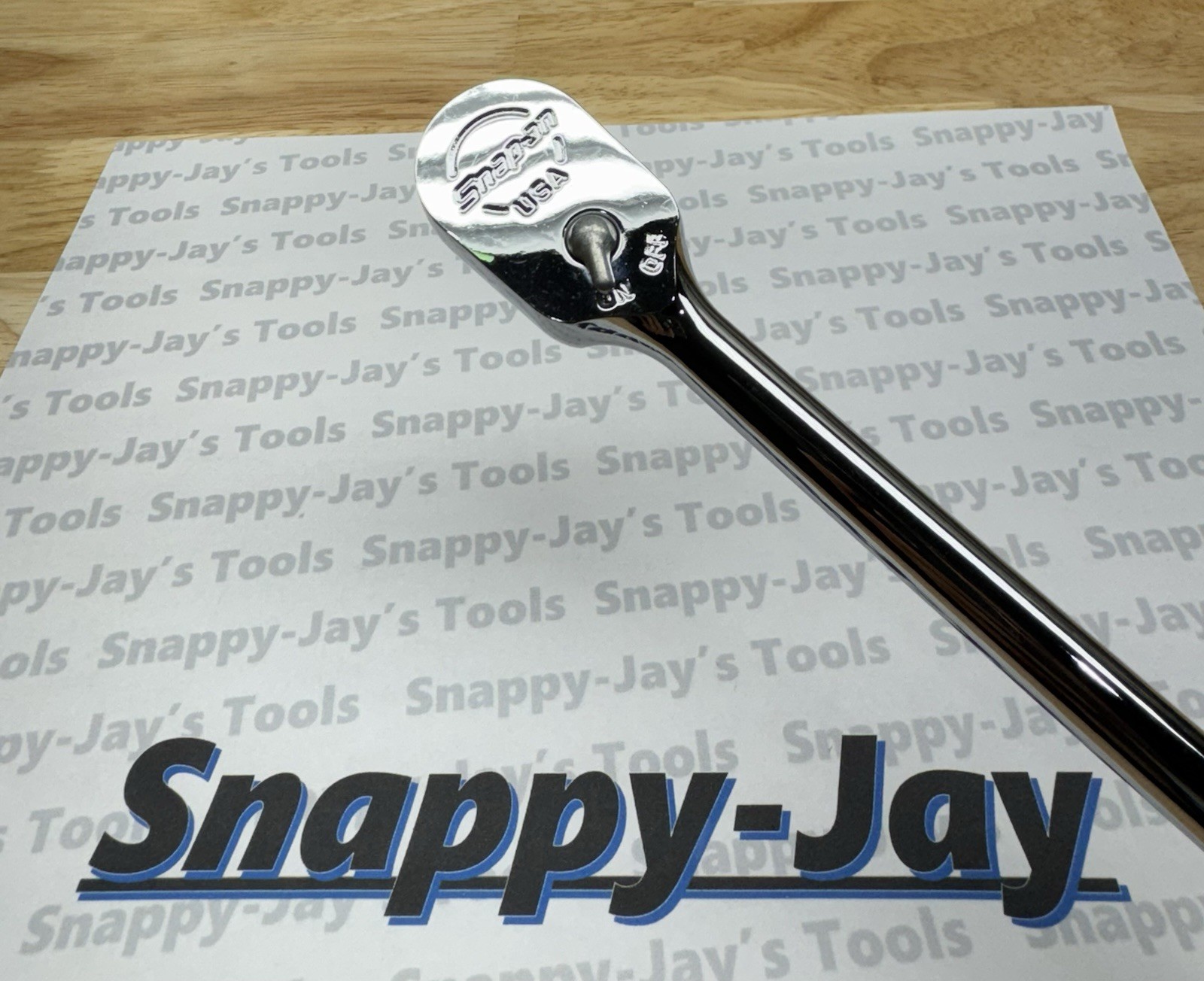 Snap-on Tools USA NEW 3/8″ Drive CLASSIC BLUE Hard Handle LONG Ratchet FHLD80