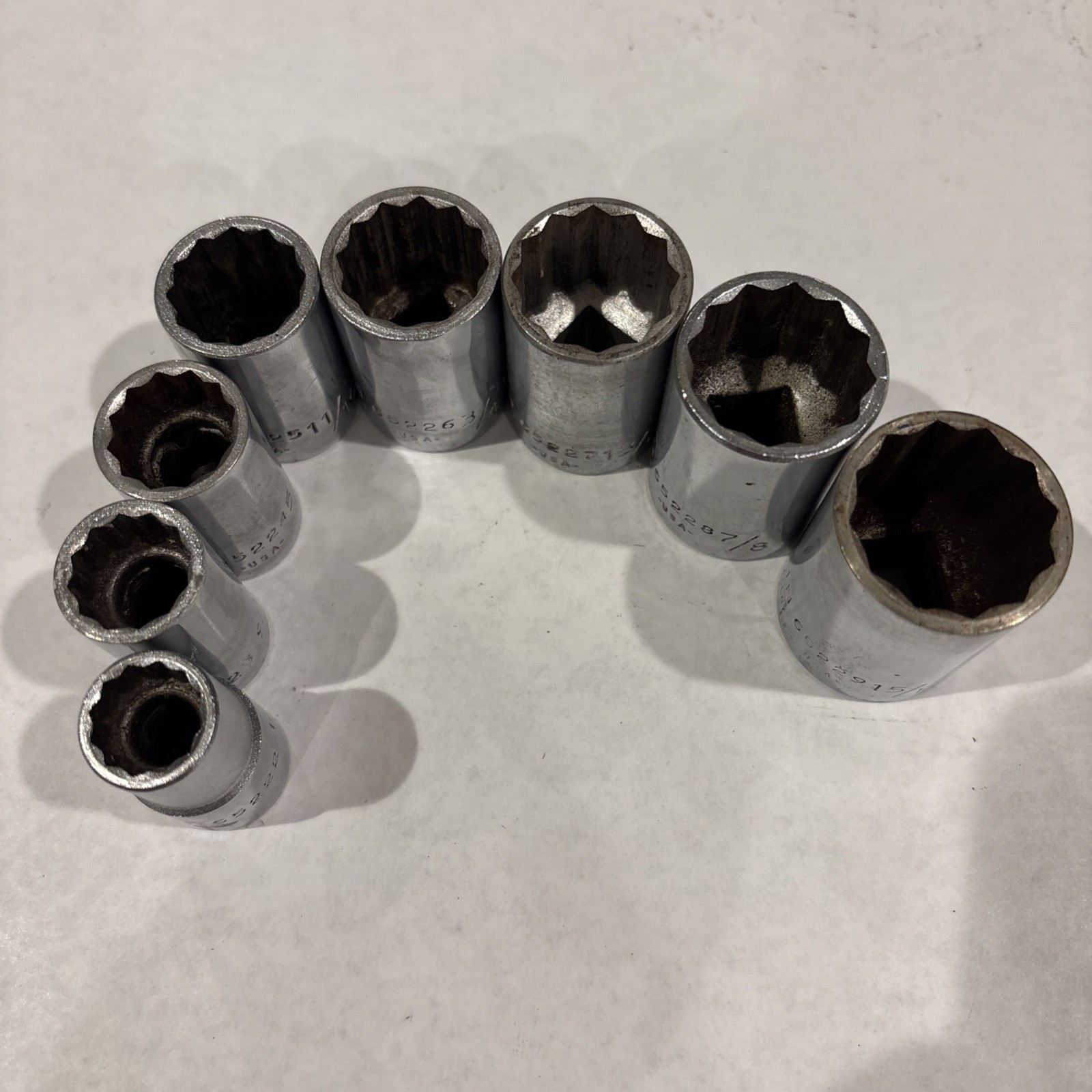 1/2-Inch Drive shallow 12 point Socket Lot, 8 Piece Klein Tools USA