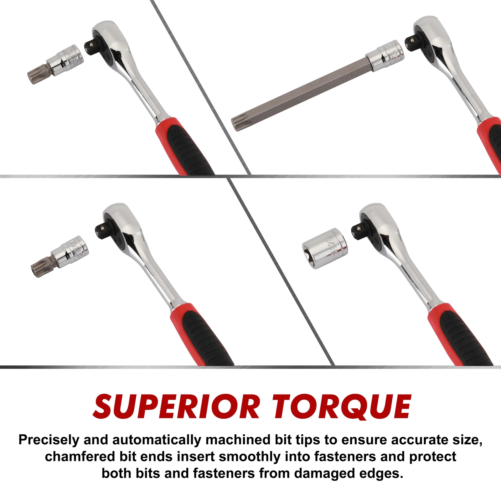 48PCS 3/8″Drive Master Torx Bit Socket and External Torx Socket Set Deep Shallow
