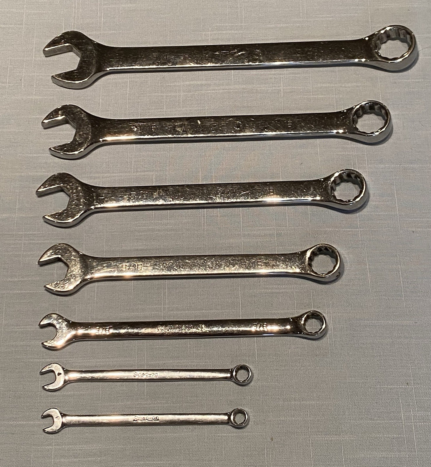 7 Combination Wrench Tools Matco 3/8” 9/16” 5/8” 11/16” 3/4” Snap-On #6 #7