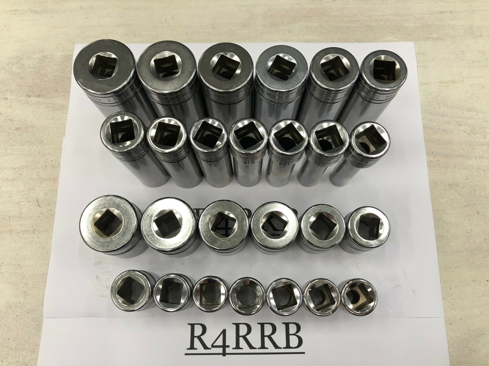 Snap-on Tools USA NEW 26pc 1/2″ Drive SAE Chrome 6pt Shallow Deep DOUBLE Lot Set