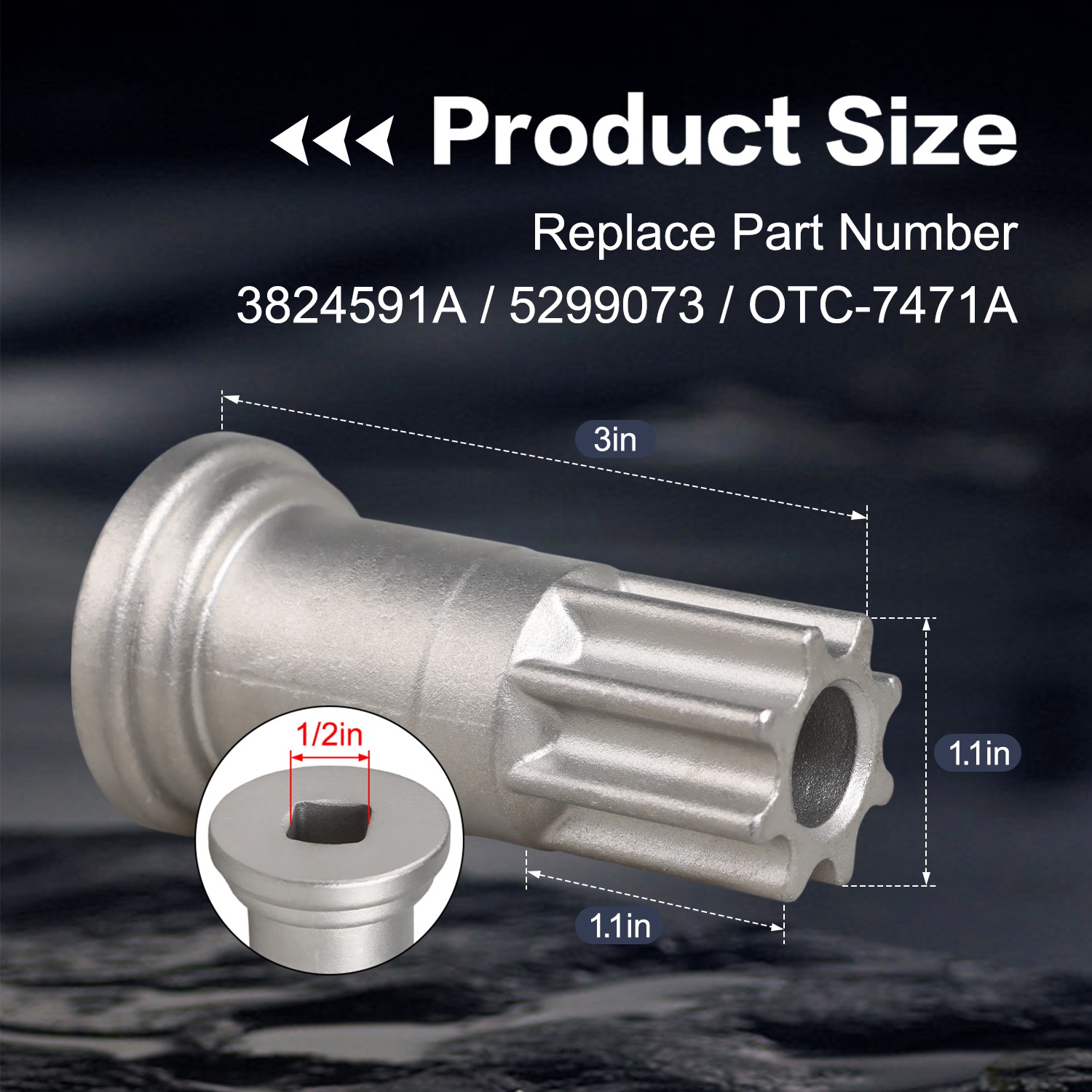 Upgraded Engine Barring Tool for Cummins B&C Dodge 5.9L Diesel 5299073