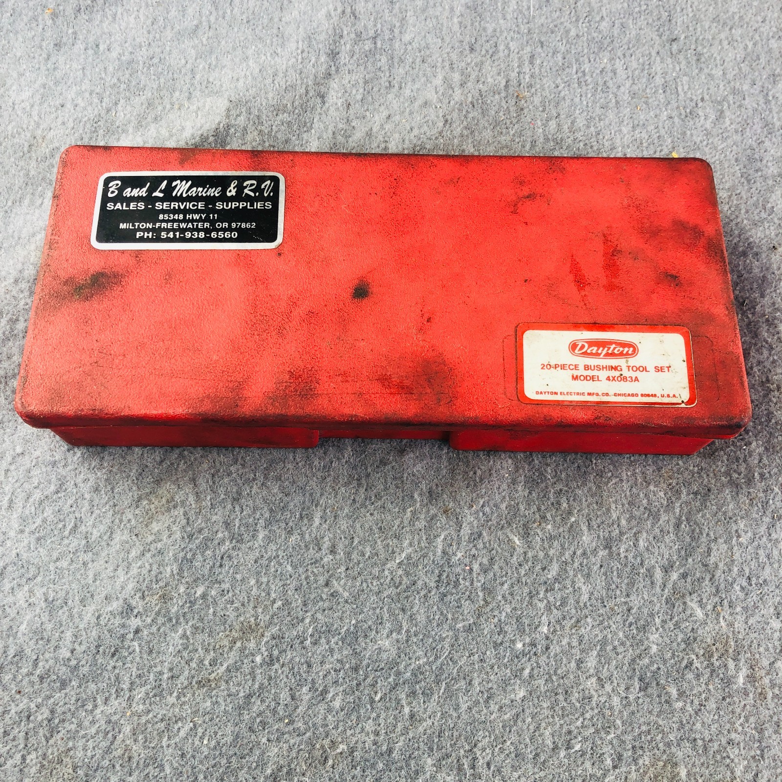 Dayton 4X083A Bushing Removing & Inserting Set w/ Case ~ Decent Used Condition