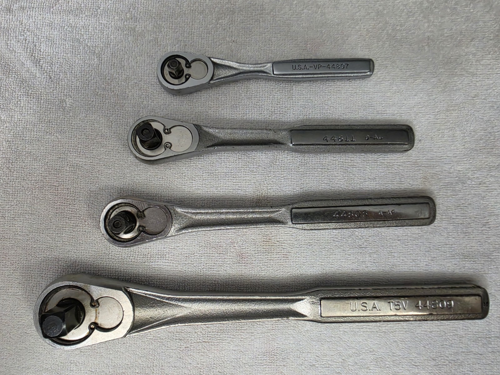 USED Vintage Craftsman Ratchets Set Of 1/4, 3/8, 3/8 Long, And 1/2