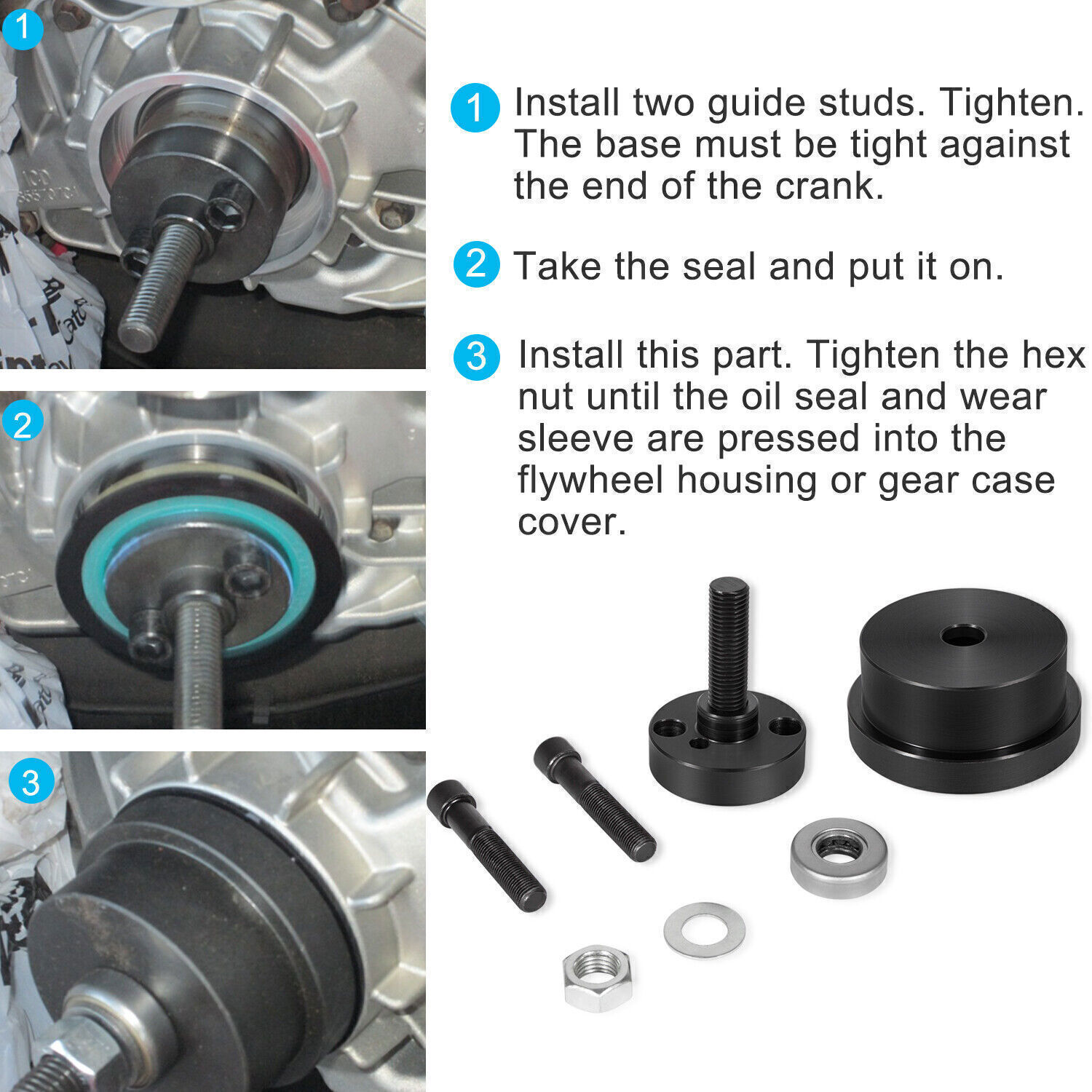 Crankshaft Front & Rear Main Seal Installer Kit Fits Ford 6.0 6.4L F-250/350/450
