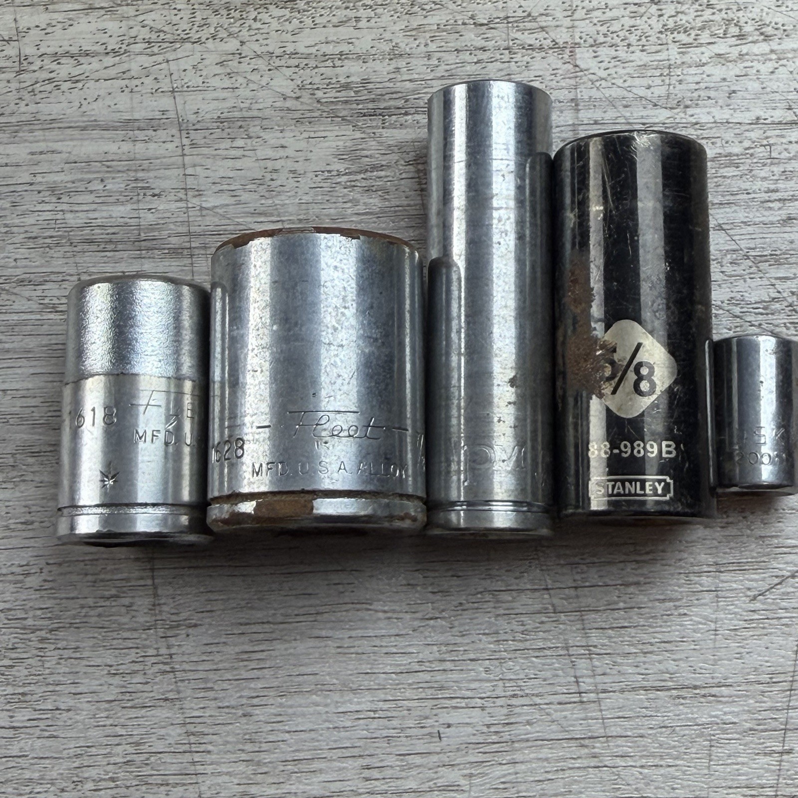Mixed Socket Lot 25pc Multiple Sizes SAE – Industro, Husky, Fleet, Stanley