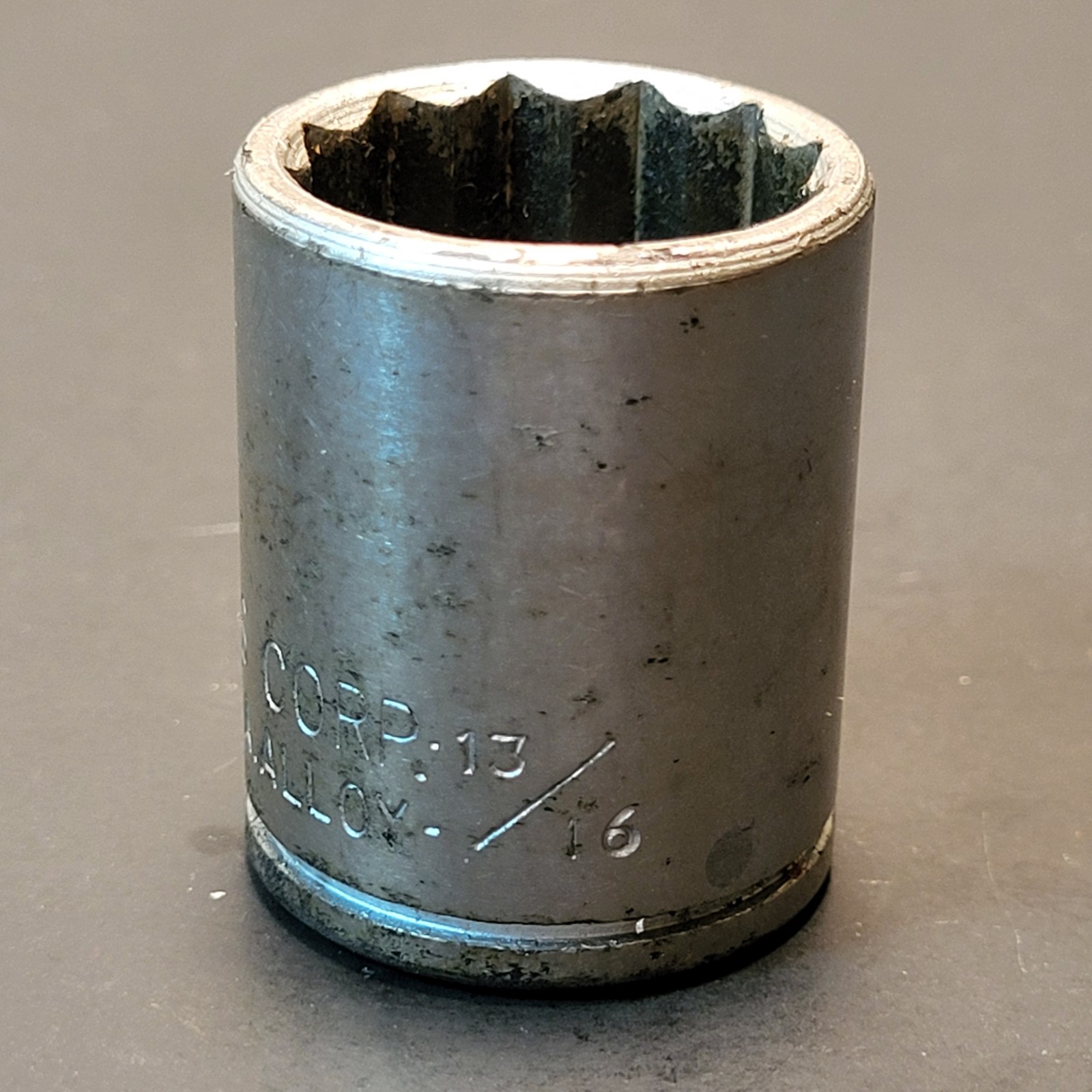 Penens 13/16” 12 point 1/2” drive socket 1626 made in USA Plomb Proto