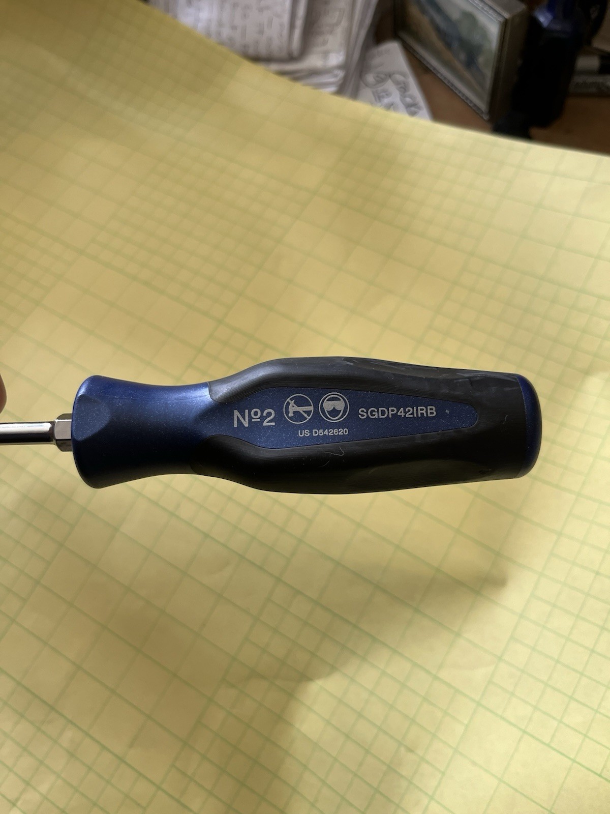 Snap On No 2 Phillips Screwdriver Cool Power Blue Metallic SGDP421RB New Tool