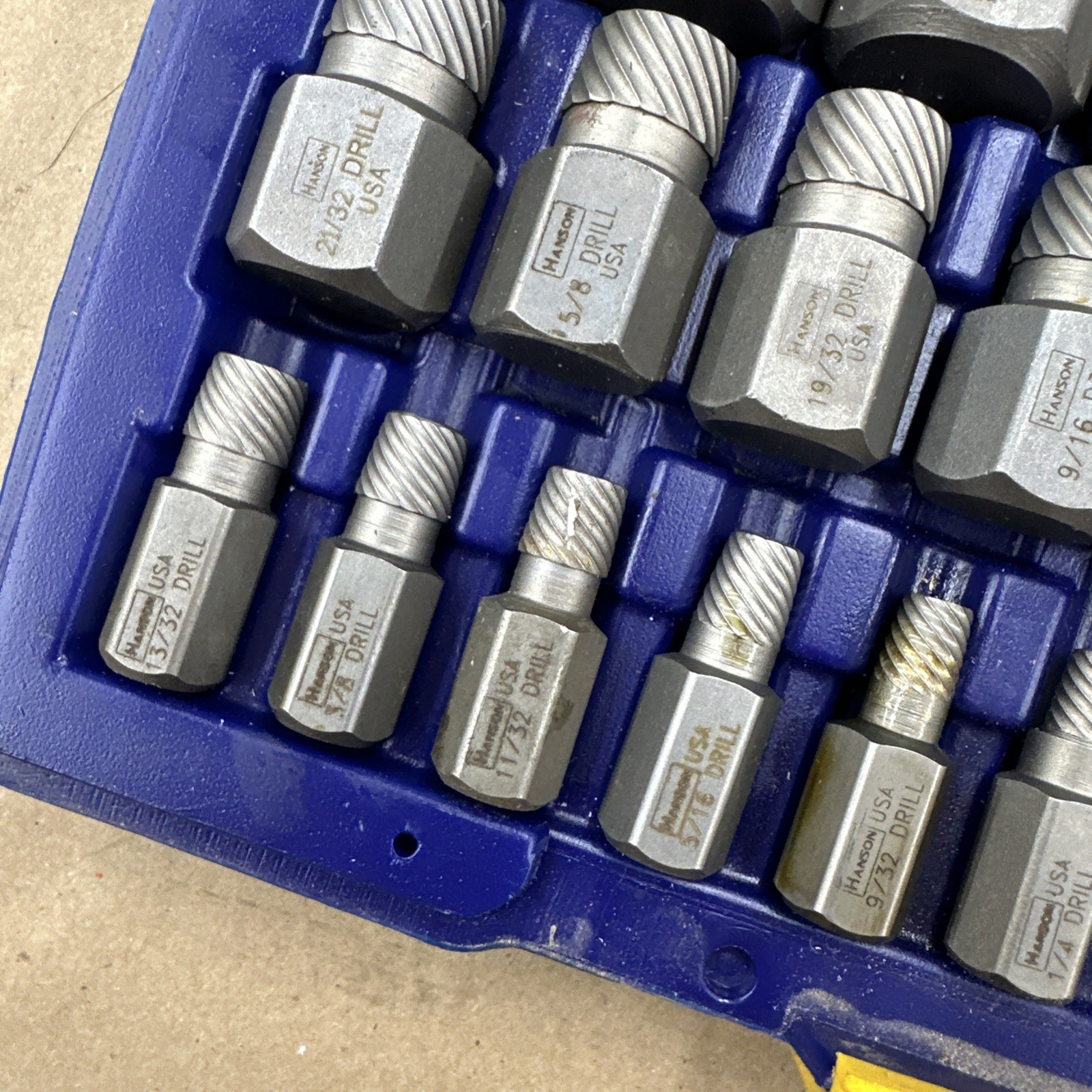 🇺🇸 Irwin Hanson USA 53227 25pc Multi-Spline Extractor Set Size Range 1/8′-7/8″