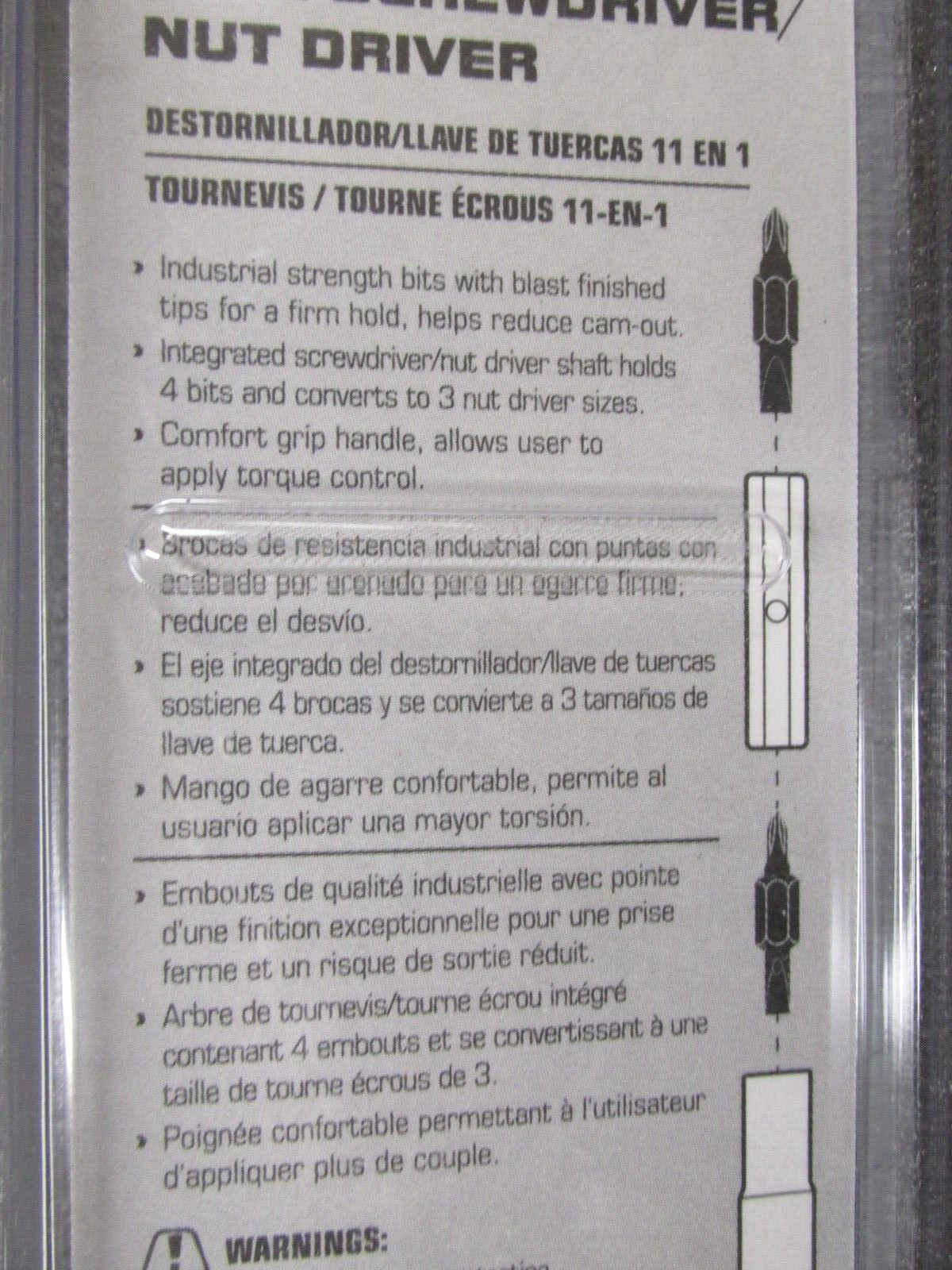 Mechanic Electrician Technician Tool Proto 11-In-1 Screwdriver Nut Driver J93111