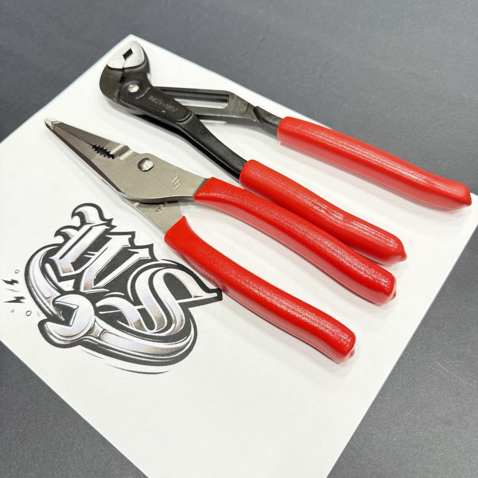 Snap-on Tools USA NEW 2pc RED Soft Grip Assorted Pliers Set LN47ACF AWPBX10