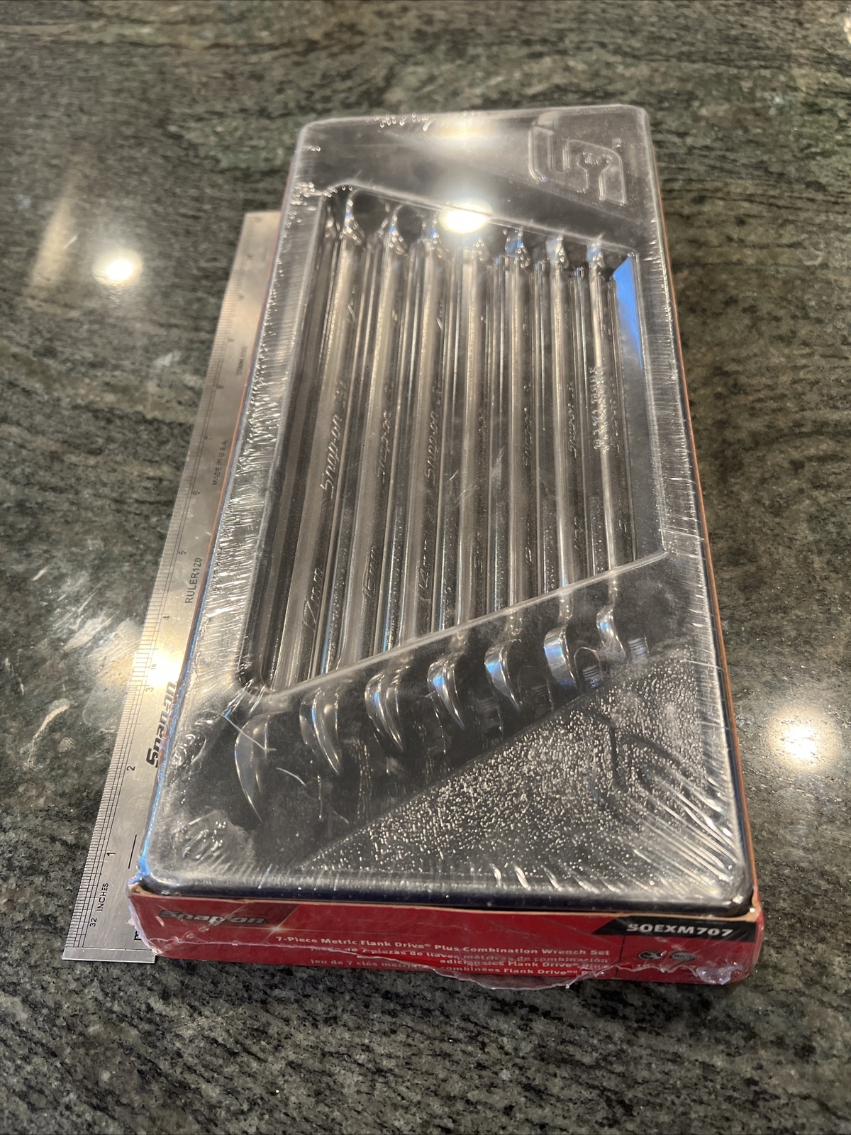 Snap-On soexm707 7 Pc flank drive plus metric wrench set 10-15,17mm sealed
