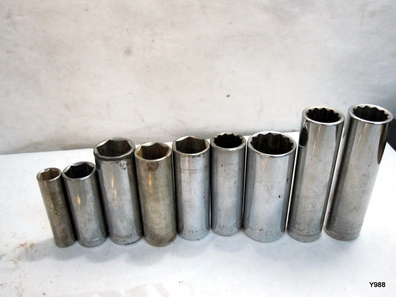 CRAFTSMAN set of 9 sockets mix lot see description