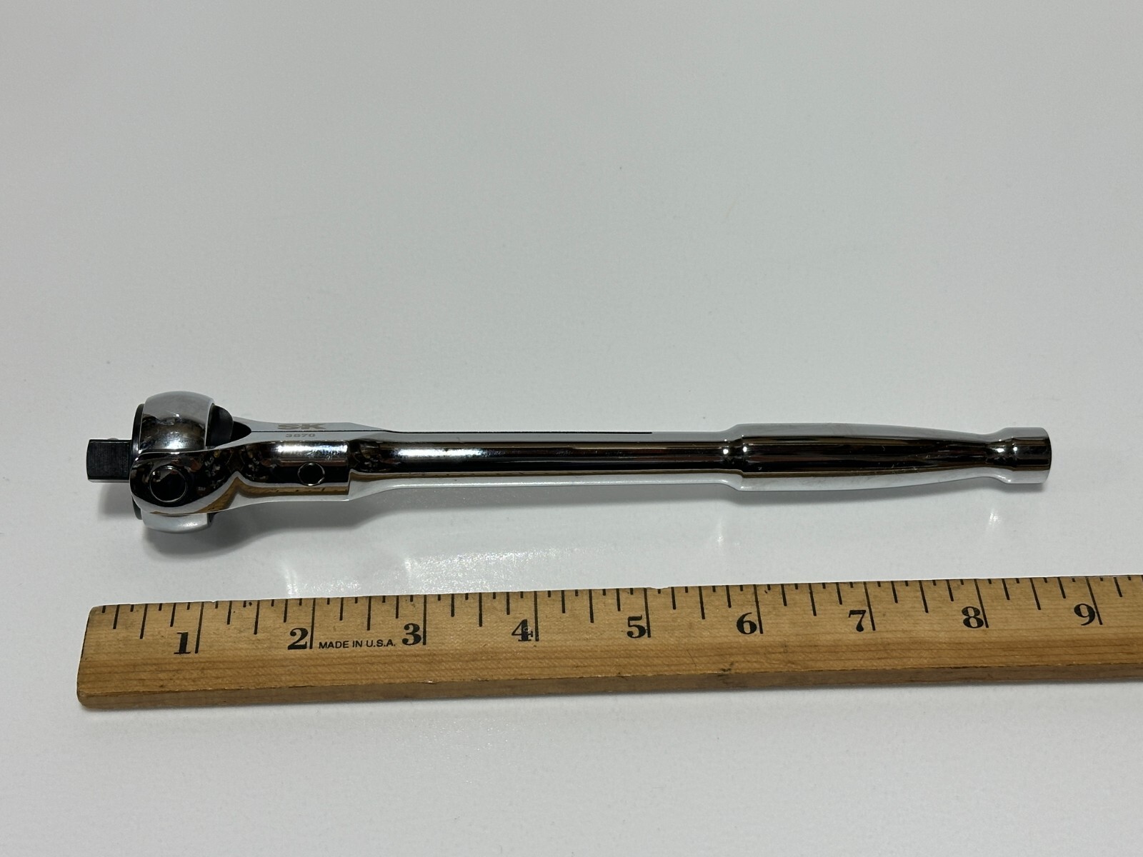 NEW SK Tools Professional Roto-Head Full Rotating Flex Chrome 3/8” Drive Ratchet
