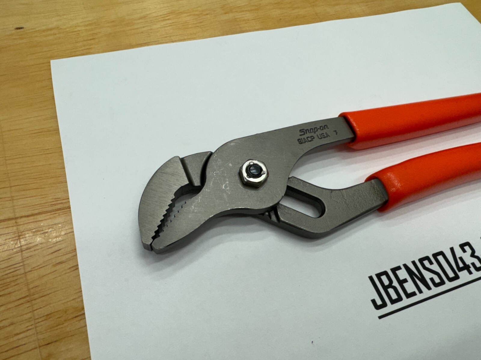 Snap-on Tools NEW ORANGE 9″ Adjustable Joint Interlocking Channel Pliers 91ACPO