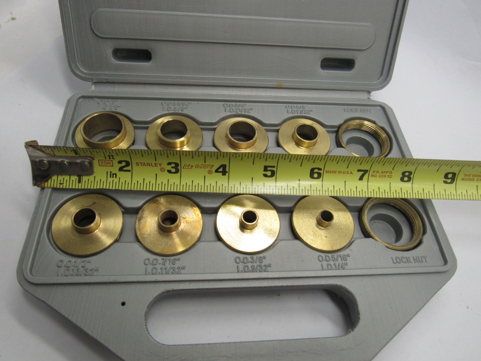 Shop Fox Brass Bearing Seal Driver Set w/ Case Automotive Bushing Tool Kit