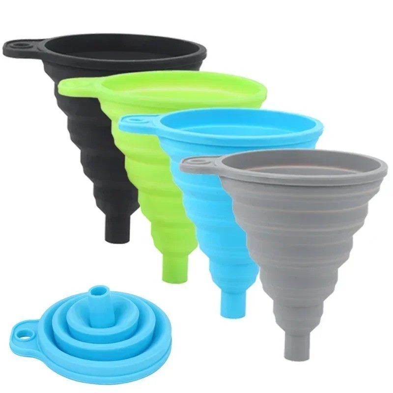 Smoul 1PCS Foldable Silicone Car Funnel Oil Fuel Fluid Filling Tool Auto