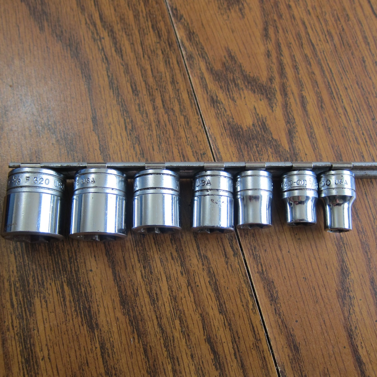 Snap On 3/8″ Drive 8 Point Double Square Socket Set- 7 Pieces
