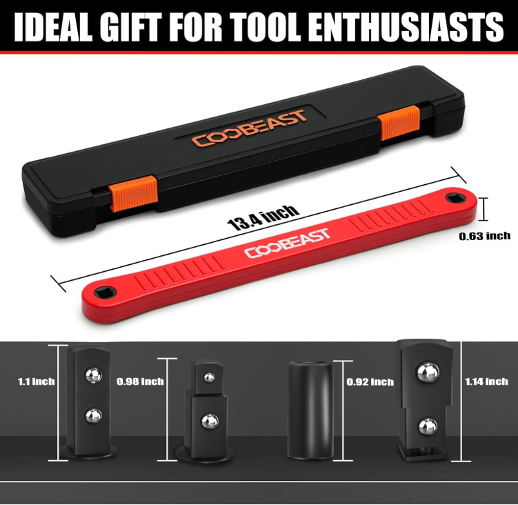 Offset Extension Wrench Set, Impact Ready Socket Extender Tool with Versatile…