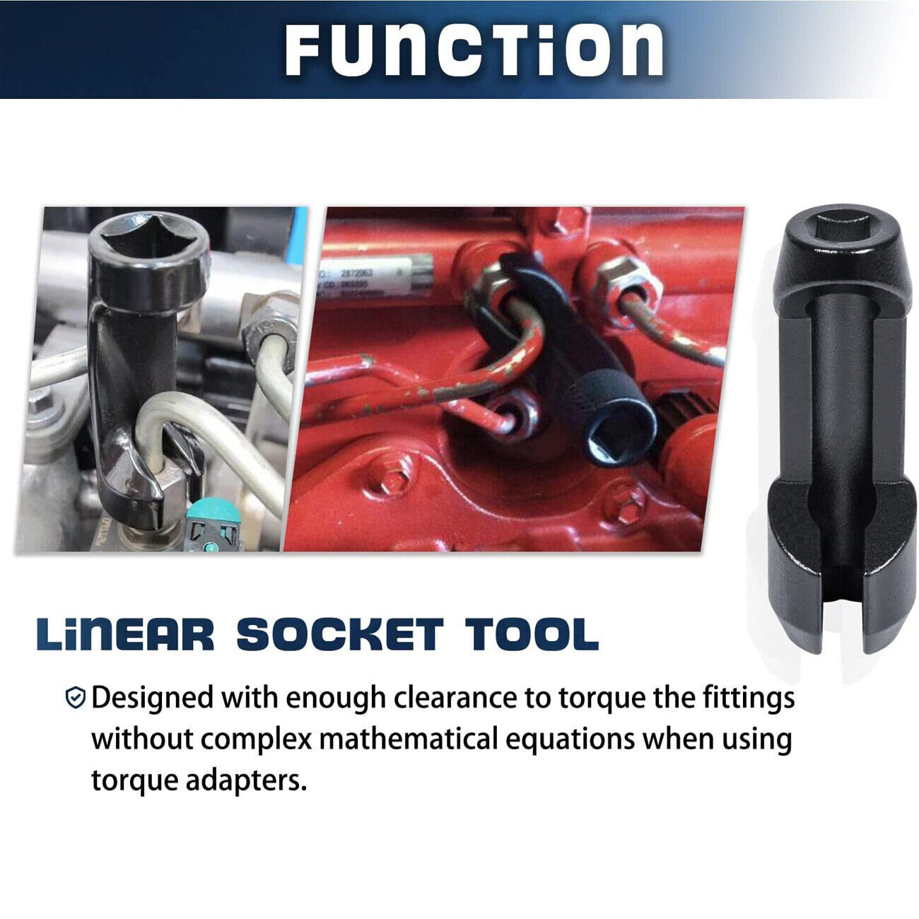 Fuel Injector Socket Set 17 mm 12 point For Ford Power Stroke 6.7L Diesel Engine
