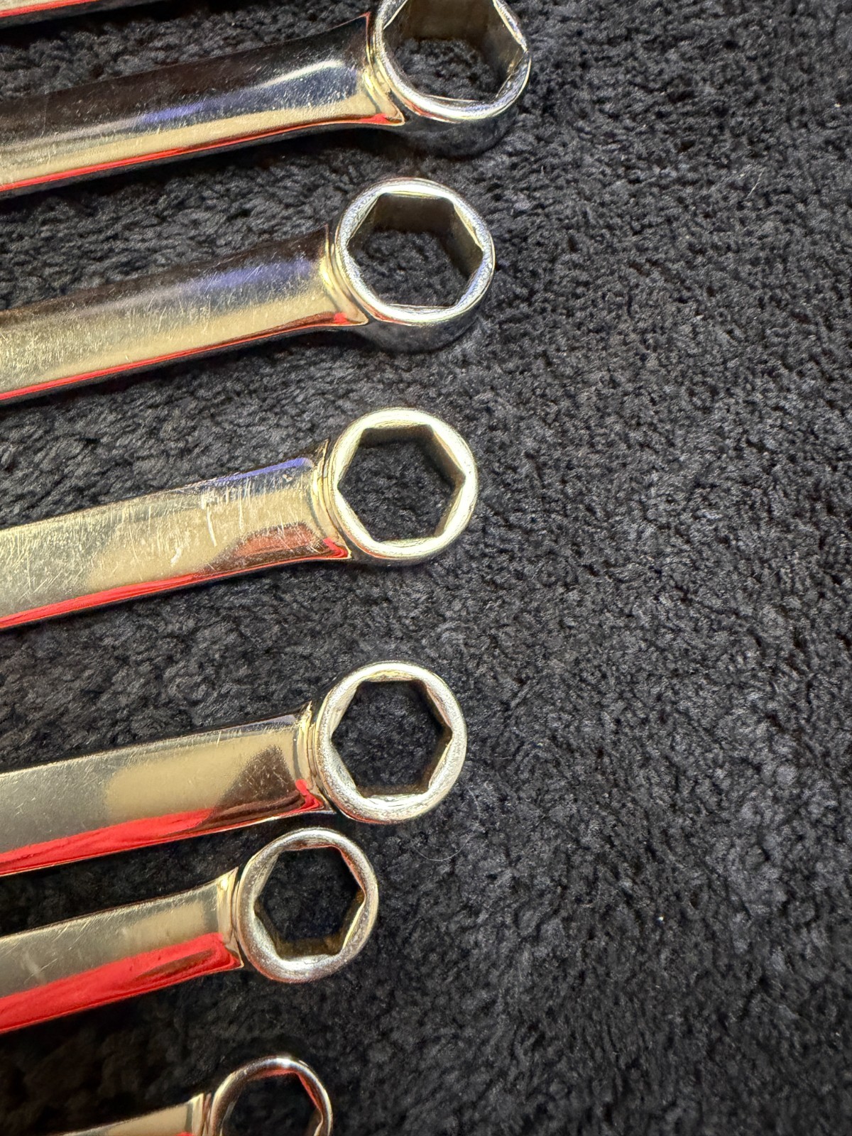 9 – Piece Vintage Snap-on OSH707 6 Point Combination Wrench Set 5/16″ – 3/4″
